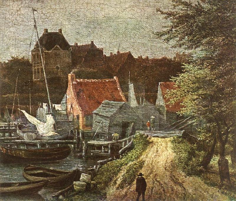 RUISDAEL, Jacob Isaackszon van View of Amsterdam (detail) h